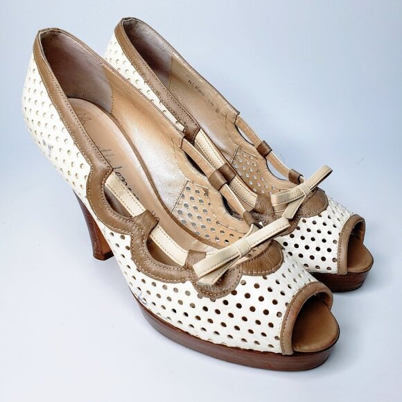 Nanette Lepore Dotty Dame Patent High Heels 10B - Picture 4 of 12